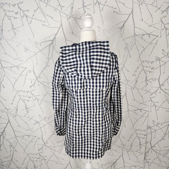 Daughters of The Liberation Navy Gingham Full Zip Rain Jacket - Picture 4 of 8